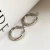 Vintage Silver Color Earring Simple Round Circle Hoop Earrings for Women Jewelry Accessories