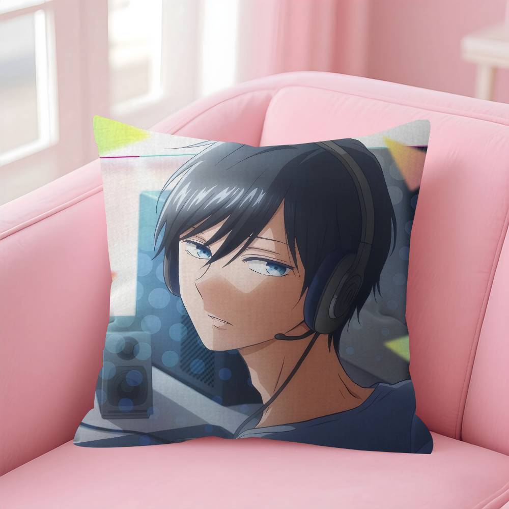 Anime My Love Story With Yamadakun At Lv999 Cushion Cover Inches Farmhouse Decor Home Throw Pillow Covers for Couch Decorations