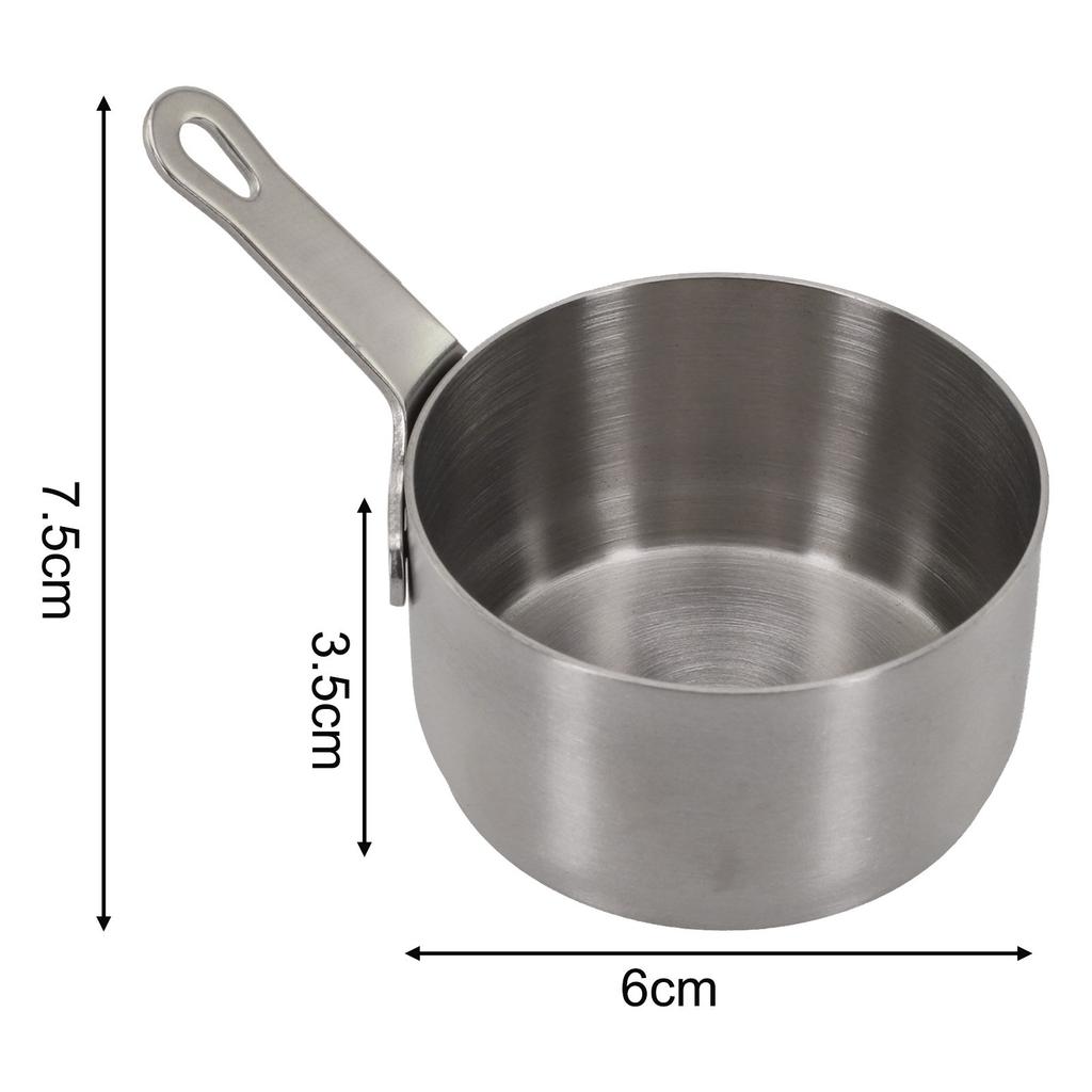 High Temperature Resistant Sauce Pan 100ML Stainless Steel Pot for Easy Use