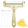 Premium Cheese Cutter & Slicer - Stainless Steel, Adjustable Wire, Includes 4 Additional Wires