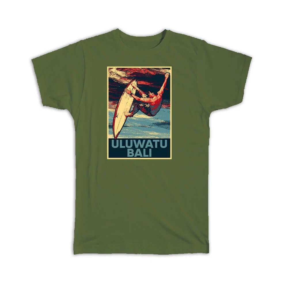 Gift T-Shirt : Retro Surf Uluwatu Bali Indonesia Surfer 4XL