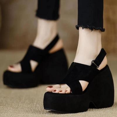Sapatos Femininos 2026 Marca Sandálias Femininas de Dedo Aberto Moda Slip-on Verão Casual Tamanho Grande Mais Vendido Sandálias Plataforma Zapatos