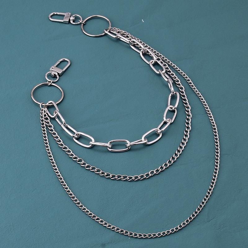 Personalized Versatile Trouser Chain Ring Decoration, Simple Multi-layer Fringed Geometric Chain Waist Chain