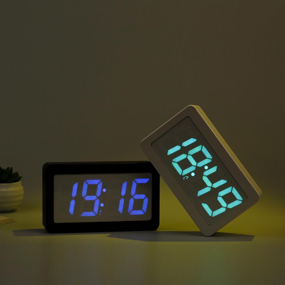 Colorful Color-changing Electronic Alarm Clock Perpetual Calendar LED Color Light Digital Clock Full Color Silent Table Clock 9002