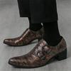 Britain Monk Strap Loafers Men Pointed Skeleton Patent Leather Elevator Shoes Designer Formal Wedding Dress Homecoming Footwear