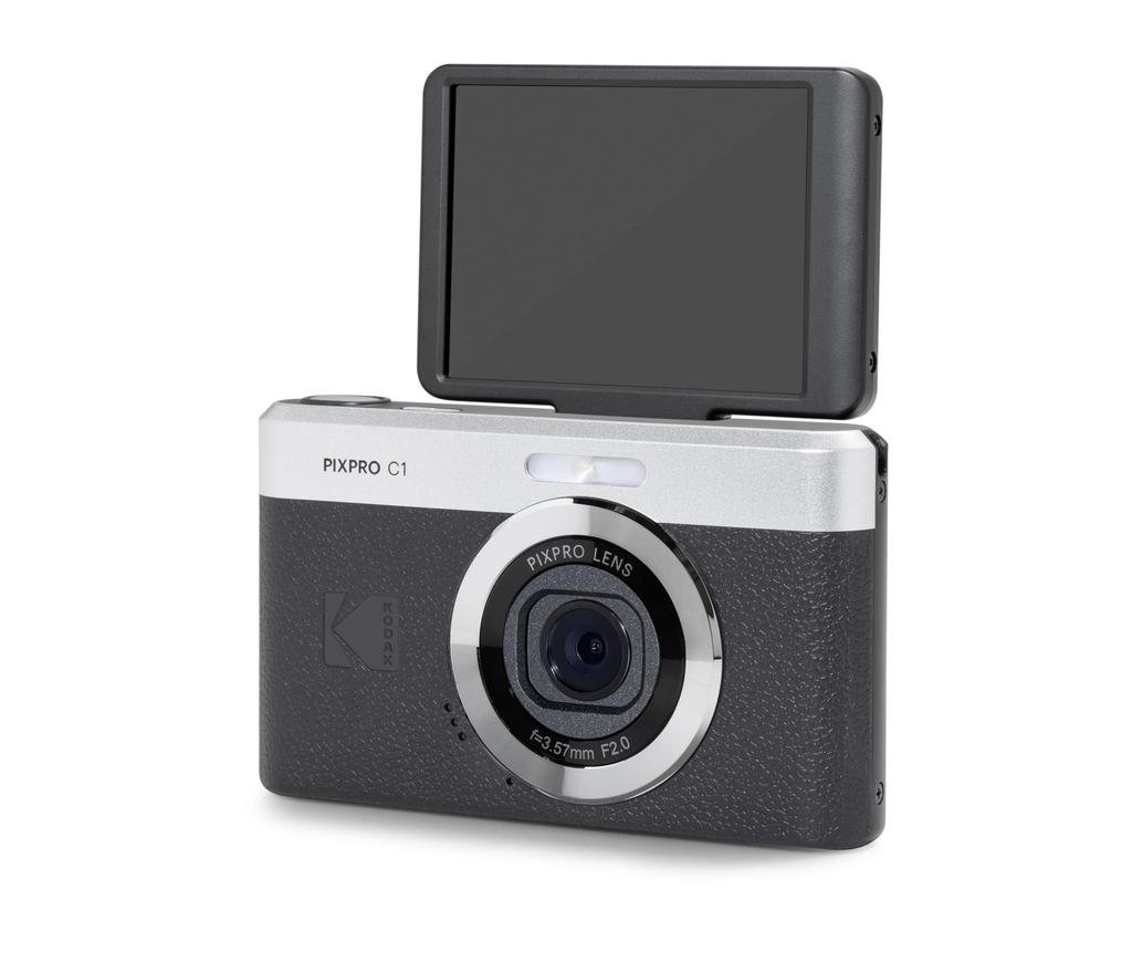 KODAK Pixpro C1 – Ultra-Compact Digital Camera | 13MP BSI CMOS, 4x Zoom, 2.8-inch LCD Screen, LED Flash, Built-in Battery – Black