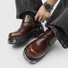 Men's High-top Boots American Retro Old Rock Short Boot Punk Style Big Head Men's Platform Boots Fad Belt Buckle Leather Boots