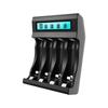 4 Slot Battery Chargers For 2A 3A Rechargeable Lithium NiMH Battery With LCD Display Type C Port Charging Adapter