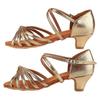 Soft Comfortable Latin Shoes Fashion Dance Shoe for Children Girl Gold Color 32