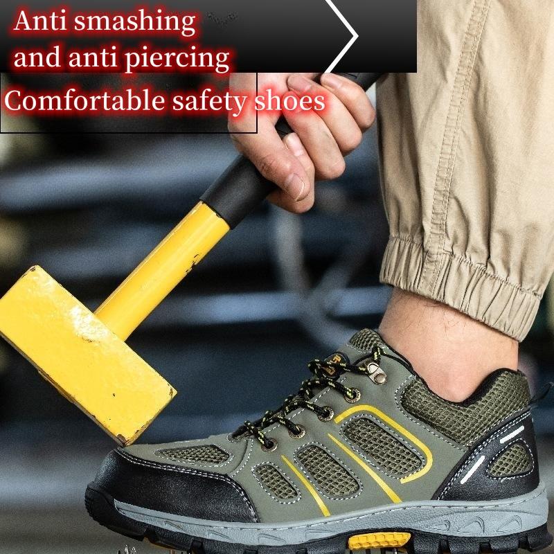 Breathable labor insurance shoes Impact-resistant and puncture-resistant safety shoes Wear-resistant and non-slip