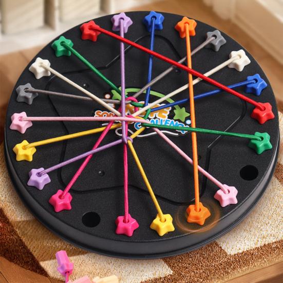 1 Set Kids Rope Untangling Game Twisted Rope Knots Challenge Board