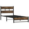 VidaXL Metal Bed Frames Without Mattress Smoked Oak 100x200 Cm 4017213