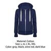 Felpa Casual Calda Cotone Tinta Unita Manica Lunga Felpa con Cappuccio da Donna
