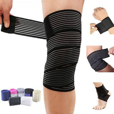 1 pz. Benda di compressione da 70 cm, supporto per ginocchio, fasce elastiche per gomiti, fasce per gambe, fascia elastica per allenamento.
