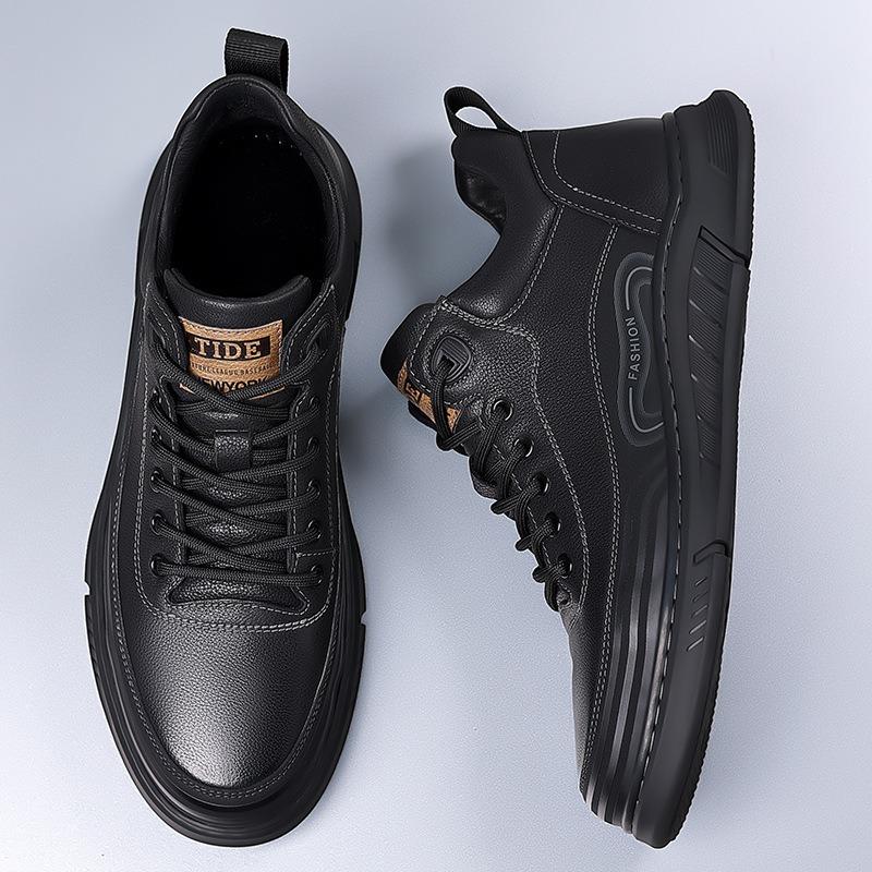Fashion Fashion High-top Casual Sneakers for Men New Soft-soled Designer Men's Platform Shoes Fashion Cow Leather Sports Zapatos Hombre