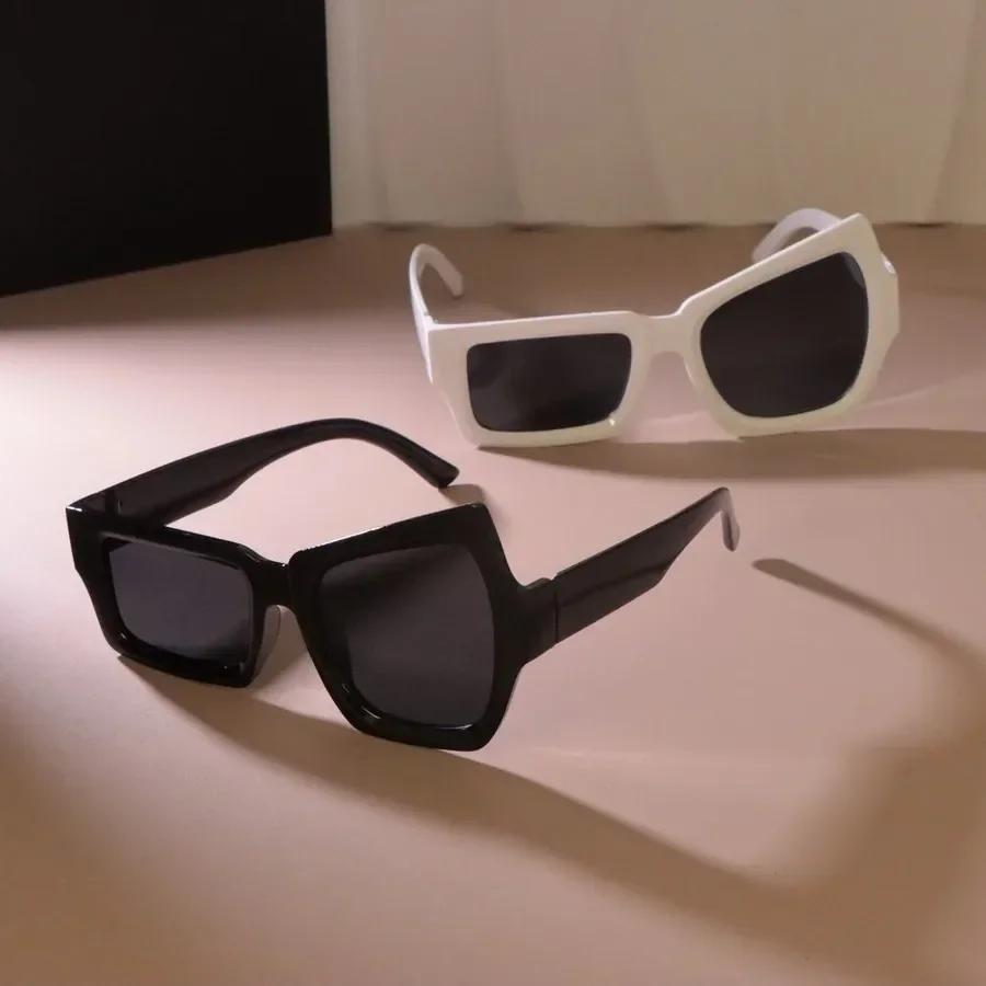 Cool Punk Sun Glasses Women Men Cat Eye Sunglasses Female Colorful Black Square Mirror Designer Brand Fashion