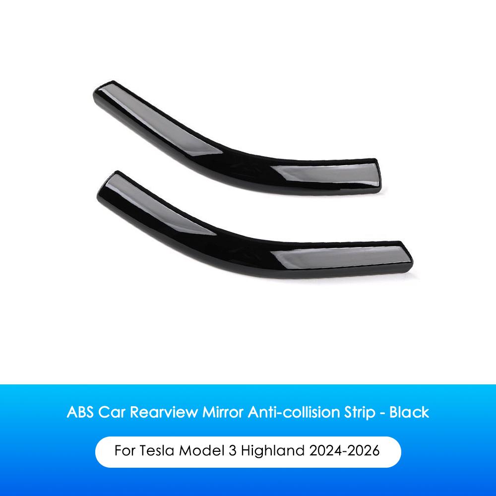 Heenvn 2Pcs Car Rear View Mirror Anti-colision Protector Strip For Tesla Model 3 Highland Model Y Juniper 2025 2026 ABS Carbon