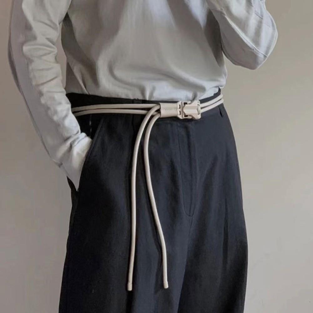 Thin Cargo Pants Rope Belt Tie Up Men Waist Belt Fashion Rope Waistband Streetwear