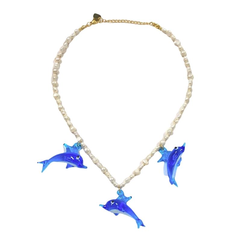 Sophisticated Freshwater Pearls Collar Necklace Adjustable Length Clavicle Chain Beaded Neckchain Ornament for Parties