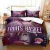 Anime Fruits Basket Beding Set Soft Duvet Cover Bed Linen Set Comfortable Quilt Cover Pilowcase Warm Comforter king Quen Sized Dimensions Young Boys