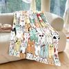 6 Style A Group of Cute Cartoon Cats Print Warm Comfortable Blanket Home Travel Camping for Adults and Kids Luxury Gifts