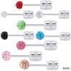 Multi-Color Titanium Steel Full Diamond Ball Stud Earrings for Cartilage Piercings