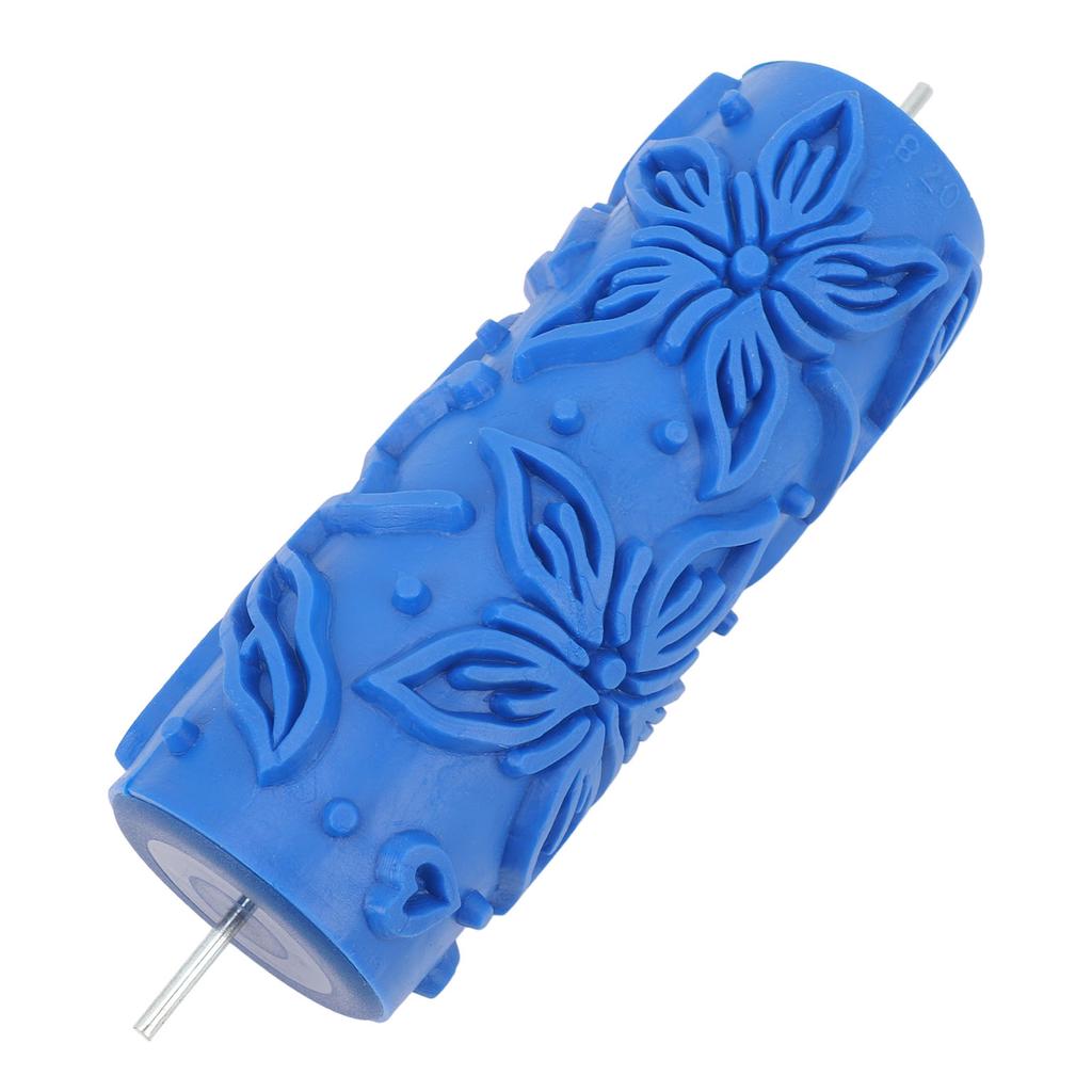 15cm Patterned Paint Roller Reusable Texture Rubber Roller Decorative Art Rubber Roller for Wall Office Chairs Old