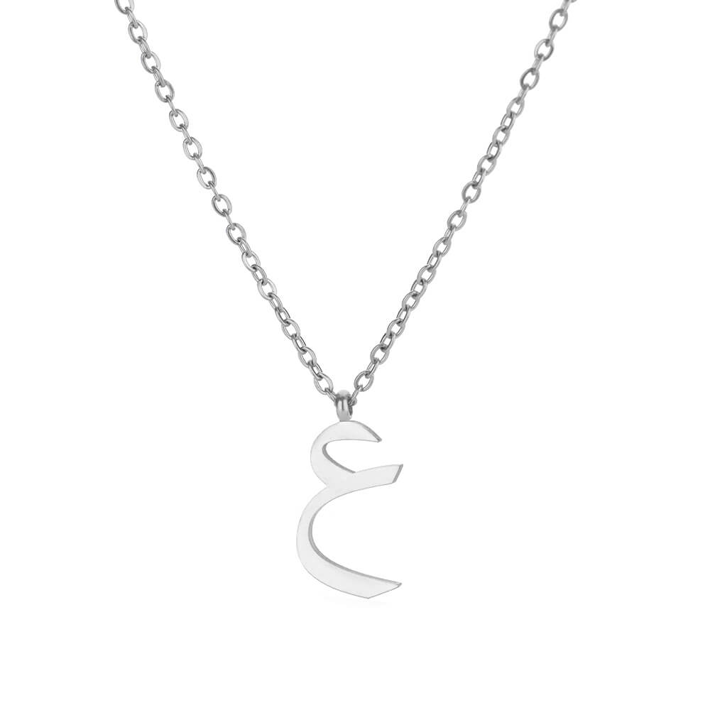 Náhrdelník z nerezové oceli s arabským písmenem pro ženy, zlatá barva, přívěsek s abecedou, choker, řetízek na klíční kost, trendy šperk, dárek