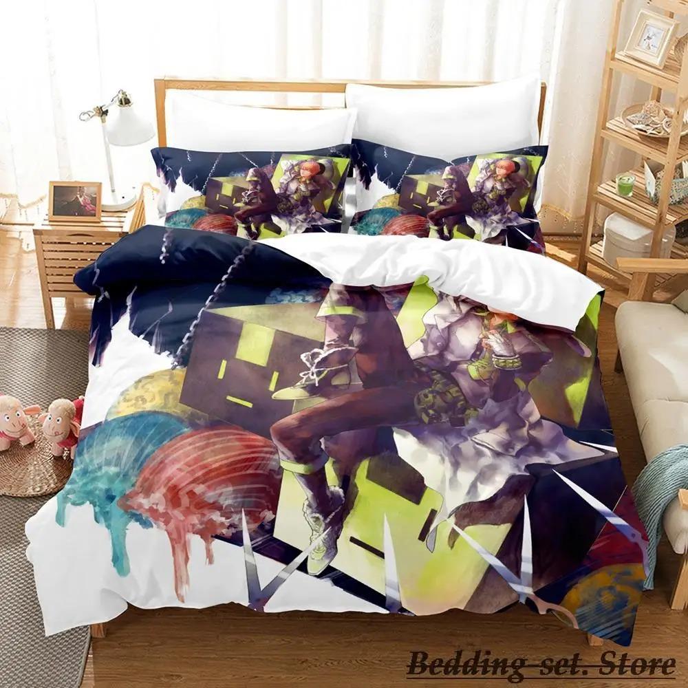New DRAMAtical Murder Bedding Set Cartoon Anime Three-piece Set Adult Kid Bedroom Duvetcover Sets 3D Kawaii Letto Matrimoniale