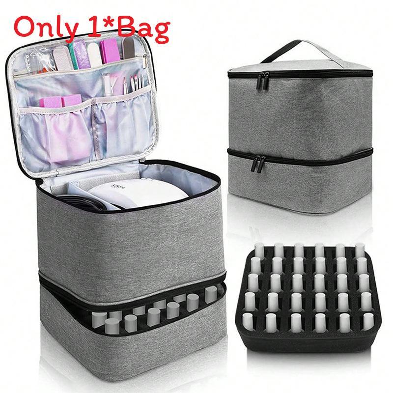 Modern Minimalist Double Layer Large Capacity Makeup Organizer For Travel And Home Use