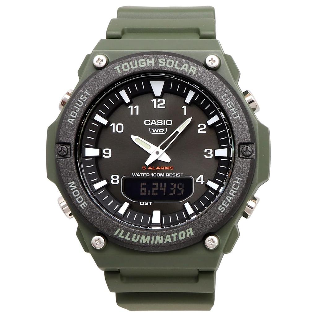CASIO Standard Tough Solar Quartz Watch Military Green Black Inverted LCD Overseas Model [Casio] Analog-Digital AQ-S820W-3BV Men's