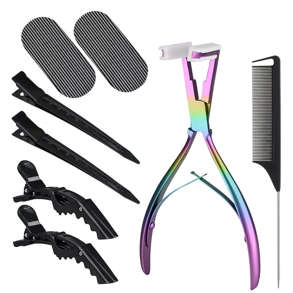 Stainless Steel Pliers for Hair Extension Tape Hairdressing Hair Clip Alligator Clips Keratin Hair Extensions Tools