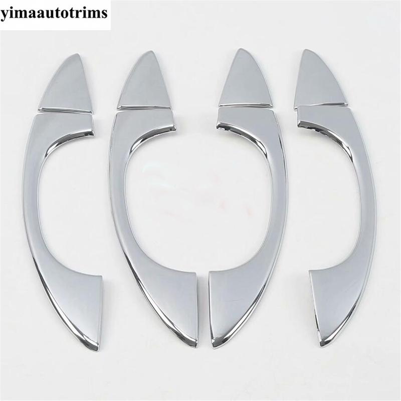 Side Door Handle Decoration Cover Trim ABS Chrome / Carbon Fiber Accessories Exterior Kit For Volkswagen T-Roc T Roc 2018 - 2025