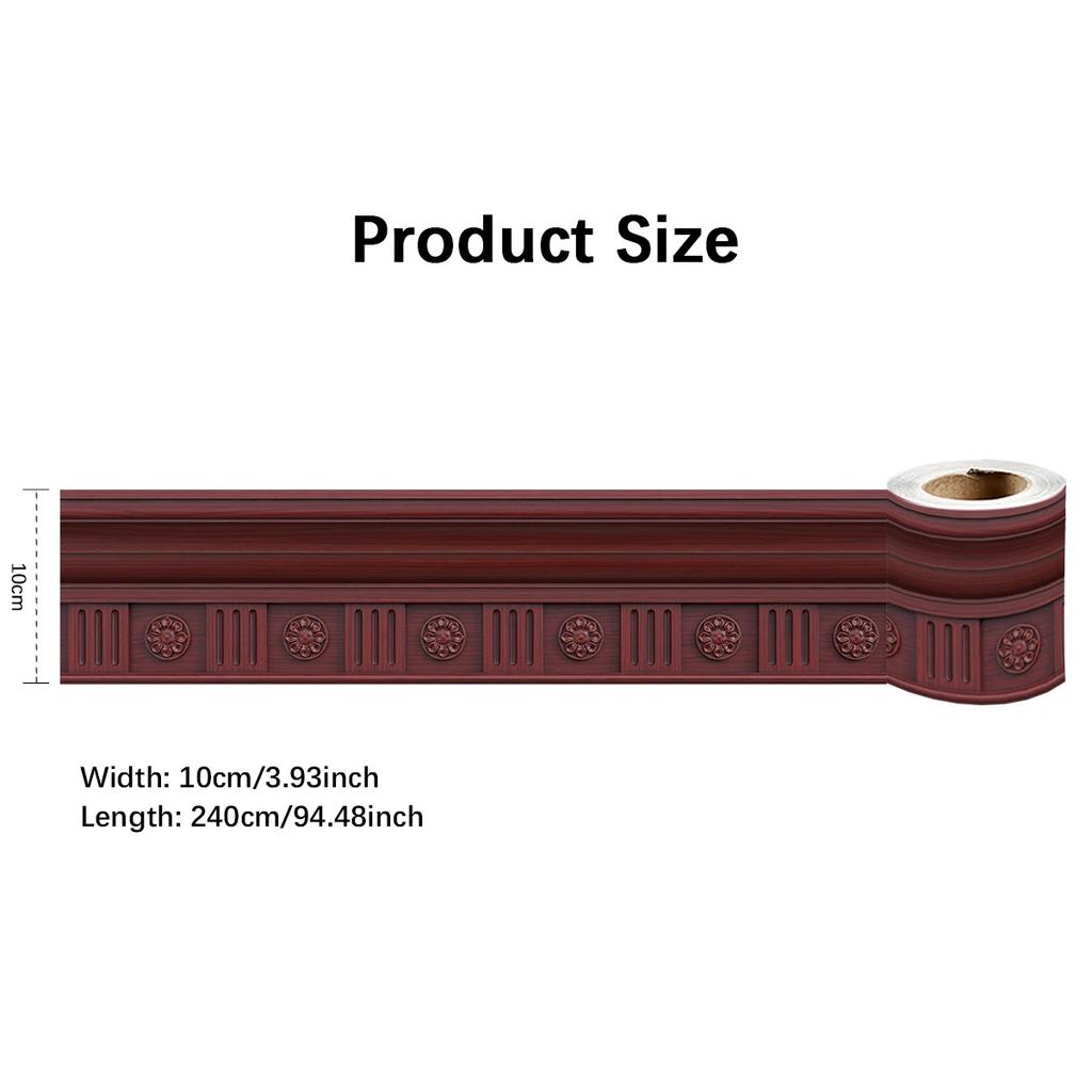 Eco-Friendly PVC Wall Panels, Peel & Stick Baseboard Trim, Decorative Skirting for Home Interior, Non-Toxic DIY Decor Art