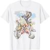 Disney Kingdom Hearts Gruppenfoto Deep Dive Skizze T-Shirt