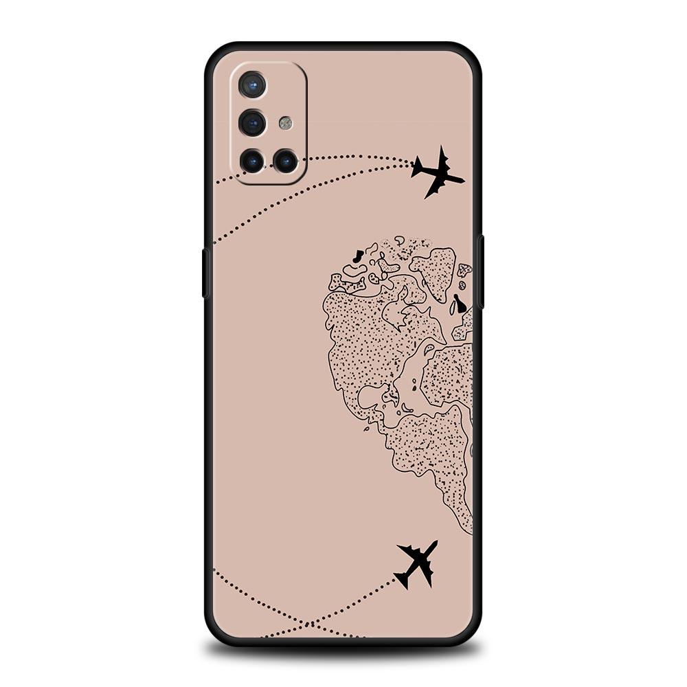 Fashion Planes World Map Travel Phone Case For OnePlus 12R 9R 12 11 10 Pro 9 8 7 7T 8T 10T 9RT Nord 2T N10 N200 CE 2 5G Cover