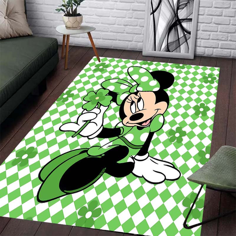 Pink Beautiful Minnie Print Pattern Carpet - Slip-resistant Kitchen Mat Outdoor Carpet Home and Bedroom Decoration Birthday Gift