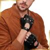 Used [New] [GSG] Driving Gloves Men's Car Half Finger Sheep Leather Driving Gloves Driver Gloves Motorcycle 1