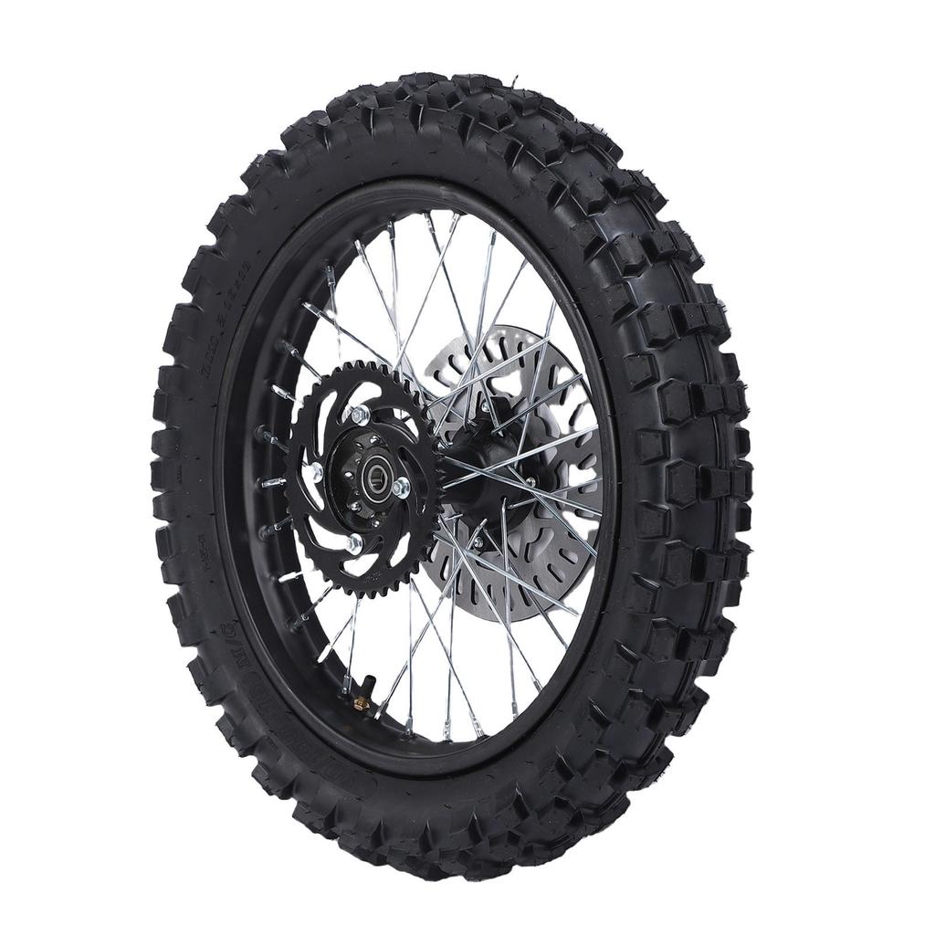 Dirt Bike Rear Wheel Tire 16 Inch 90 100 16 15mm Axle 420 41T Sprocket Rear Wheel Rim Tire Assembly Replacement for