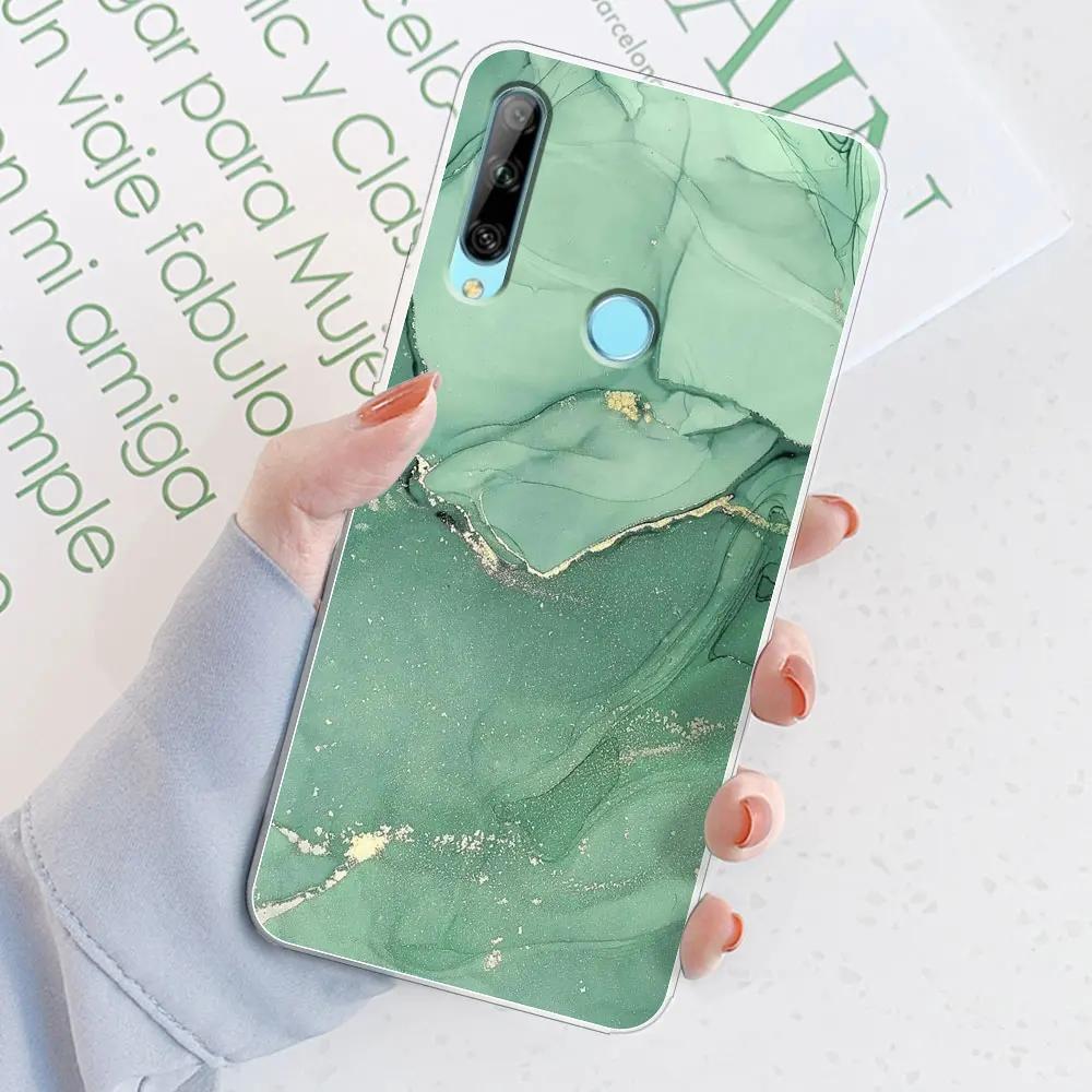 For Huawei Honor 9X Case Honor 9X STK-LX1 6.59" Watercolor Marble Transparent Cases For Honor9X Cover Honor 9 X Silicone Bumper