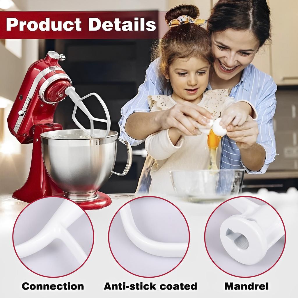 Flat Beater Aluminium Flat Beater Replacement Mixer Aid Attachment Parts Accessories Compatible K45 K45B Tilt-Head Stand Mixer