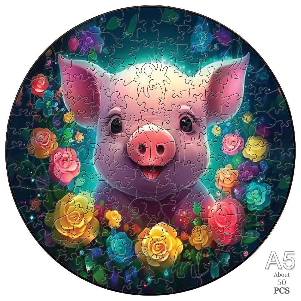 Top Quality 3D Jigsaw Wooden Puzzles pig cat  Animal Shape jigsaws for Adults Kid Toys Gifts Family Puzzle Game Home Decoration