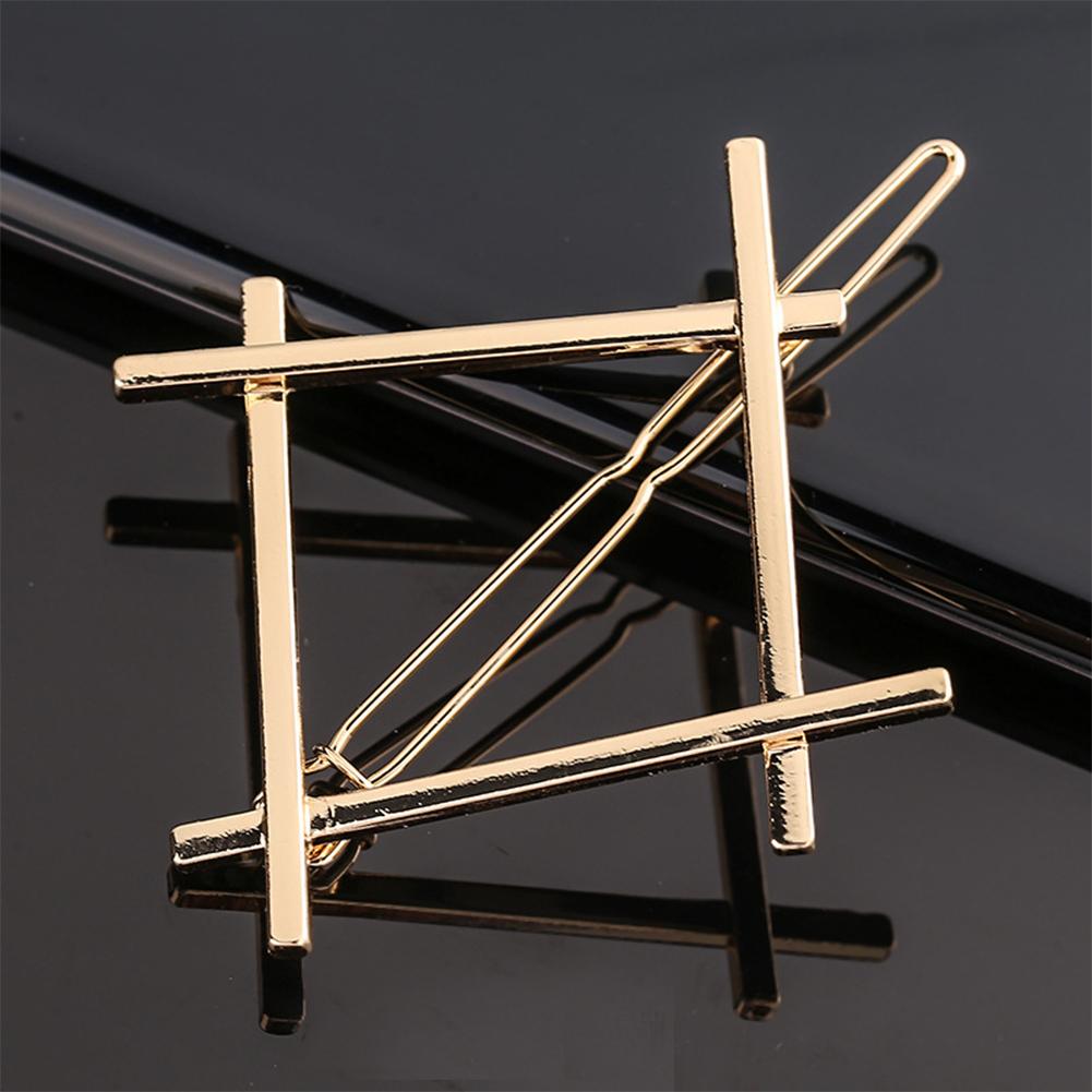 Simple Versatile Alloy Hollow Hair Clip Multiple Shaped Bangs Hairpin Headwear Hair Accessory for Female