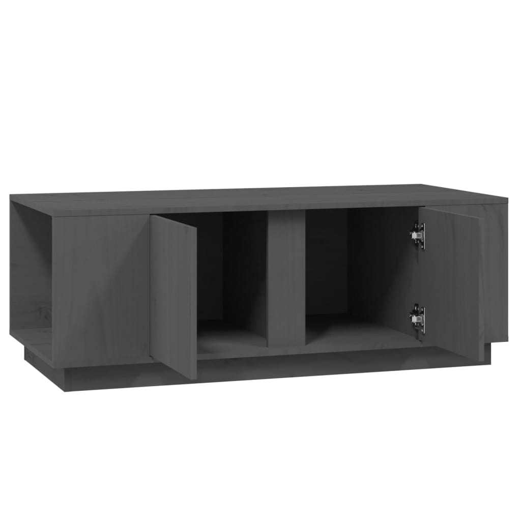 Vidaxl Coffee Table, Grey, 110X50X40 Cm, Solid Pine Wood