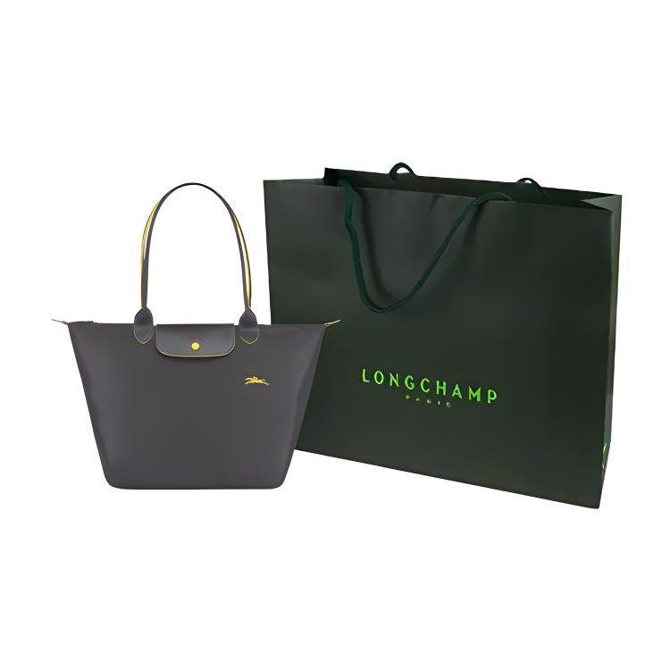 Longchamp Le Pliage Club 31 Stof Grote Capaciteit Boodschappentas Dames Handtassen Metallic-Grijs 1899619300