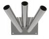 Triple Stainless Steel Wall Mount for 3 Flags