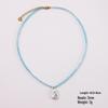 Aquamarine Irregular Pearl Necklace - Handmade Beaded Summer Beach Resort Style Accessory