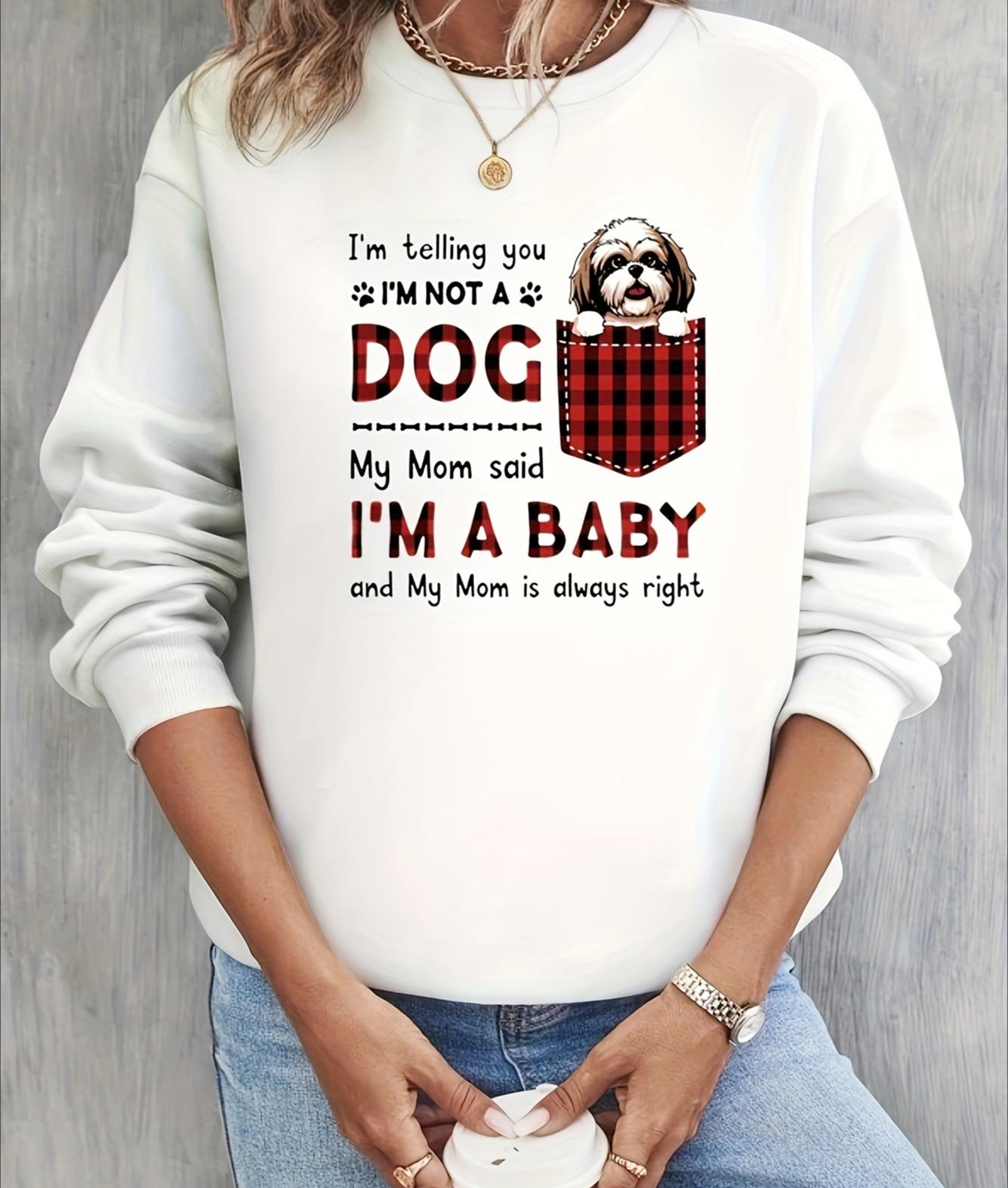 Printed Crew Neck Sweatshirt for Women, Unique Patterns XXL белый