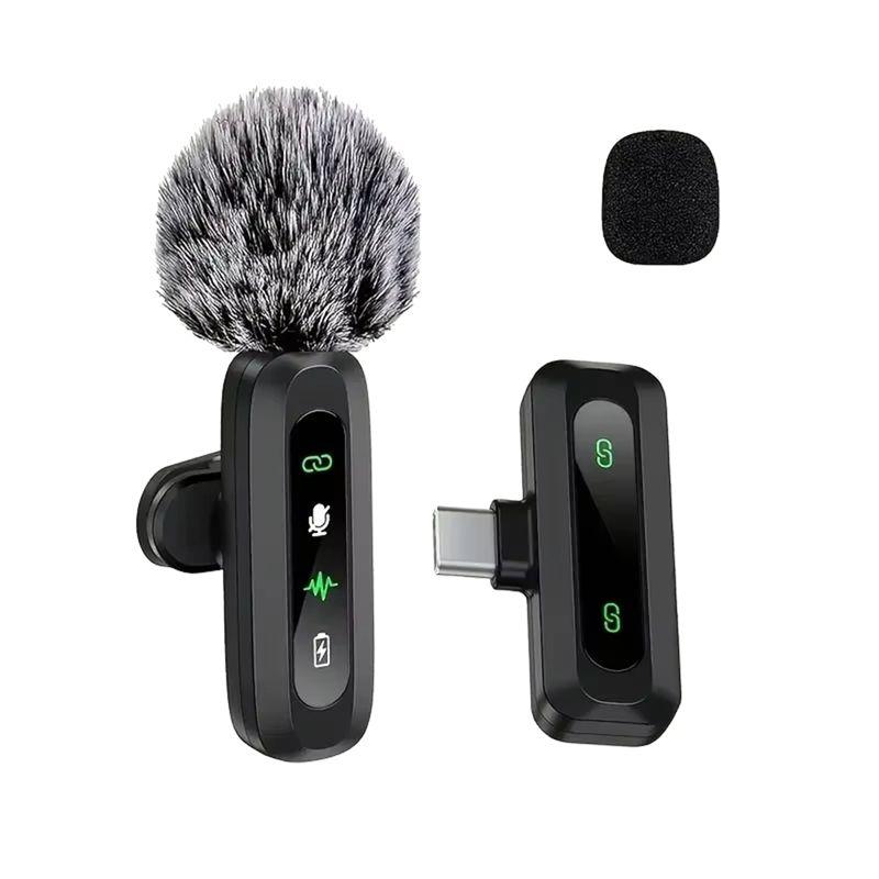 

ABNR J3 Wireless Lapel Microphone USB Type-C Connector Noise Cancellation Mic For Streaming Unidirectional-Polar Pattern