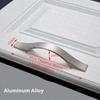 NAIERDI Kitchen Door Handles Cabinet Handles Drawer Knobs Aluminum Alloy Wardrobe Door Handles Brushed Modern Style Hardware
